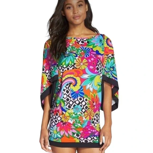 TRINA TURK: Women's Balboa Tunic Swimsuit Cover-Up -Size Small - Picture 3 of 10
